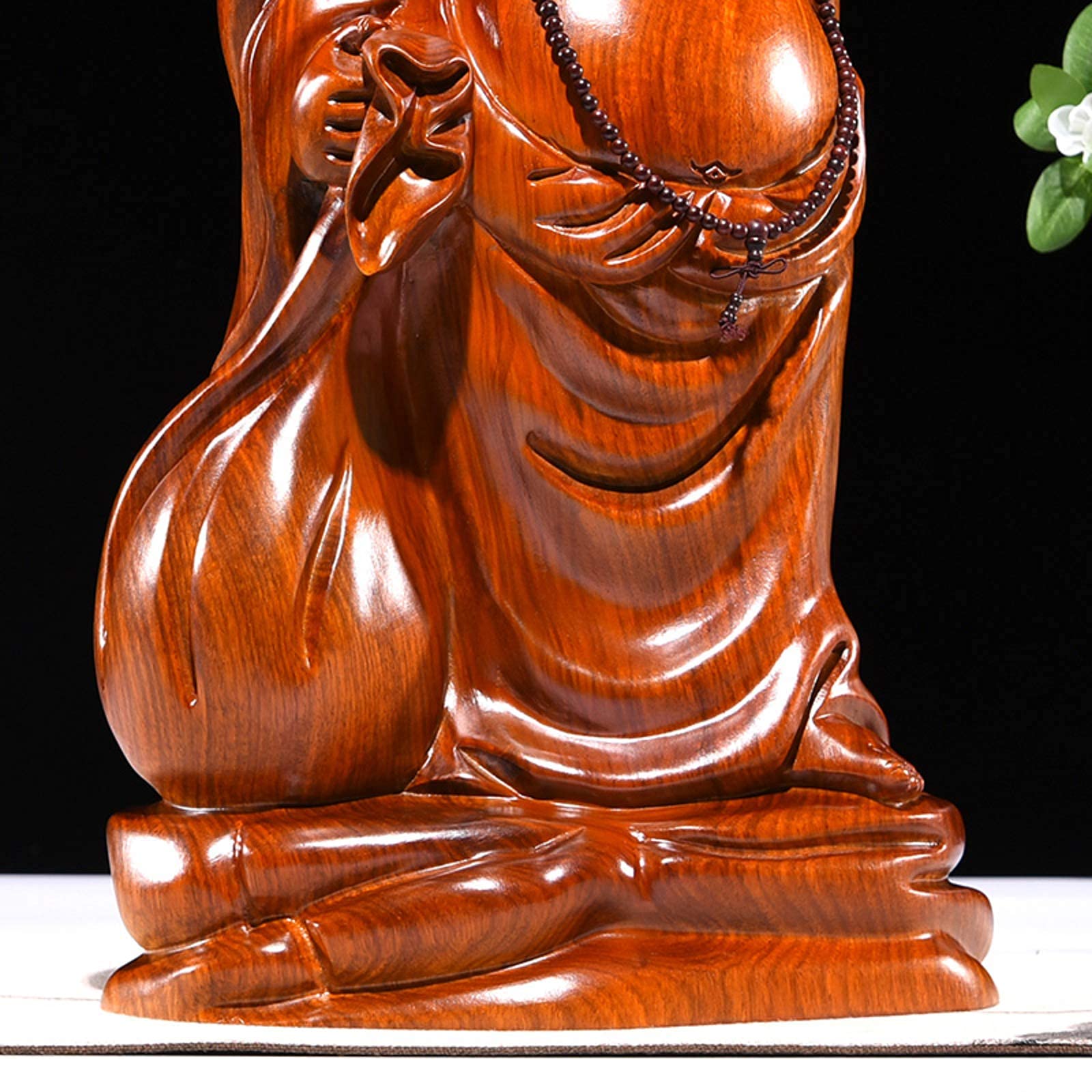 Amazon｜ローズウッド仏像、アフリカの木製中国人笑顔ミロバフィギュア